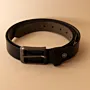 Unisex Leather Belt – Black with Matte Buckle (Available In Sizes)