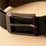 Unisex Leather Belt – Black with Matte Buckle (Available In Sizes)