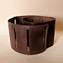 Natural Leather Scarf Belt in Black or Dark Brown – 12x100 cm