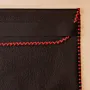 Padded Embroidered iPad Sleeve – Black with Red Hand Stitching – 31x21x2 cm
