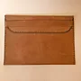 Leather A4 Laptop Flip Sleeve – Camel Brown Envelope – 37x23 cm