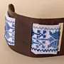 Natural Leather Scarf Bracelet in Black or Dark Brown – 6x17.5 cm