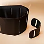 Natural Leather Scarf Bracelet in Black or Dark Brown – 6x17.5 cm