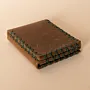 Three-Panel Leather Wallet – Brown Three-Panel – 8x10x0.7 cm per panel