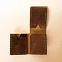 Three-Panel Leather Wallet – Brown Three-Panel – 8x10x0.7 cm per panel