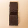 Three-Panel Leather Wallet – Dark Brown Three-Panel – 8x10x0.7 cm per panel