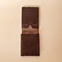 Three-Panel Leather Wallet – Two-Tone Brown Burgundy – 8x10x0.7 cm per panel