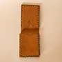 Three-Panel Leather Wallet – Mustard Three-Panel – 8x10x0.7 cm per panel