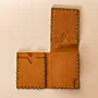 Three-Panel Leather Wallet – Mustard Three-Panel – 8x10x0.7 cm per panel
