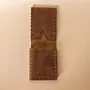 Three-Panel Leather Wallet – Taupe Three-Panel – 8x10x0.7 cm per panel
