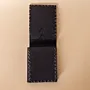 Three-Panel Leather Wallet – Black Three-Panel – 8x10x0.7 cm per panel