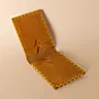 Two-Panel Leather Wallet – Mustard Two-Panel – 7.5x22x0.7 cm