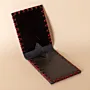Two-Panel Leather Wallet – Black with Red Stitching – 7.5x22x0.7 cm