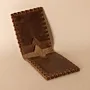 Two-Panel Leather Wallet – Distressed Brown – 7.5x22x0.7 cm