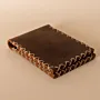Two-Panel Leather Wallet – Taupe with Beige Stitching – 7.5x22x0.7 cm