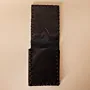 Three-Panel Leather Wallet – Black Mixed-Leather – 8x10x0.7 cm per panel