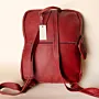 Limited Heritage Leather Backpack – Red Embroidery – 36x33x11 cm