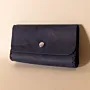 Leather Tobacco Pouch – Navy – 15x8x1.5 cm