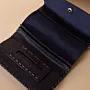 Leather Tobacco Pouch – Deep Navy – 15x8x1.5 cm