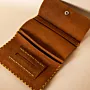 Leather Tobacco Pouch – Camel with Yellow Stitching – 15x8x1.5 cm