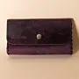 Leather Tobacco Pouch – Deep Plum – 15x8x1.5 cm