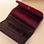 Leather Tobacco Pouch – Deep Plum – 15x8x1.5 cm