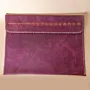 Purple Embroidered Leather Organizer Set – 7 Pieces
