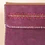 Purple Embroidered Leather Organizer Set – 7 Pieces