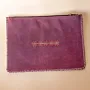 Purple Embroidered Leather Organizer Set – 7 Pieces