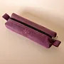 Purple Embroidered Leather Organizer Set – 7 Pieces