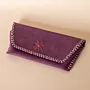 Purple Embroidered Leather Organizer Set – 7 Pieces