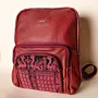 Limited Heritage Leather Backpack – Red Front-Pocket – 36x33x11 cm
