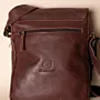 Multi-Pocket Leather Men's Bag – Burgundy Multi-Pocket – 27x21x6 cm