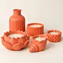 Orange Handmade Concrete Home Decor Set with Sculptural Pieces (Available In Scents and Colors)