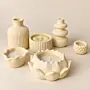 Beige Handmade Concrete Home Decor Set with Sculptural Pieces (Available In Scents and Colors)
