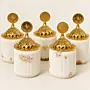 Large Concrete Incense Burner with Gold Ornamental Lid (Available In Scents and Colors)