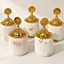 Large Concrete Incense Burner with Gold Ornamental Lid (Available In Scents and Colors)