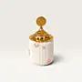 Large Concrete Incense Burner with Gold Ornamental Lid (Available In Scents and Colors)