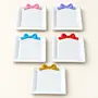 Square Concrete Trinket Coaster with Decorative Bow Detail (Available In Colors)