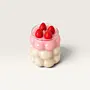 Strawberry Dessert Scented Candle in Bubble Glass Jar (Available In Scents and Colors)