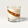 Elegant White and Gold Layered Scented Candle in Glass (Available In Scents and Colors)