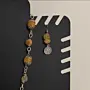 Handcrafted Yellow Agate Silver-Pendant Necklace