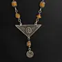 Handcrafted Yellow Agate Silver-Pendant Necklace