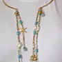  gold-plated metal with coastal detail