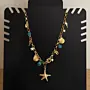 Sea-Inspired Turquoise and Natural Pearl Necklace