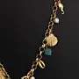 Sea-Inspired Turquoise and Natural Pearl Necklace