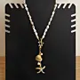 Handcrafted Contemporary Necklace in faux pearl with Distinctive Detail