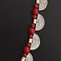 Handcrafted Red Coral Silver-Plated Necklace with Distinctive Detail