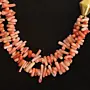 Contemporary Necklace with coral & cultured pearl