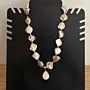Handcrafted Pearl-Coated Shell Centerpiece Necklace